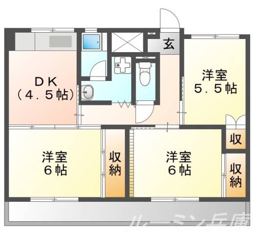 ビレッジハウス中村（P２）の間取り