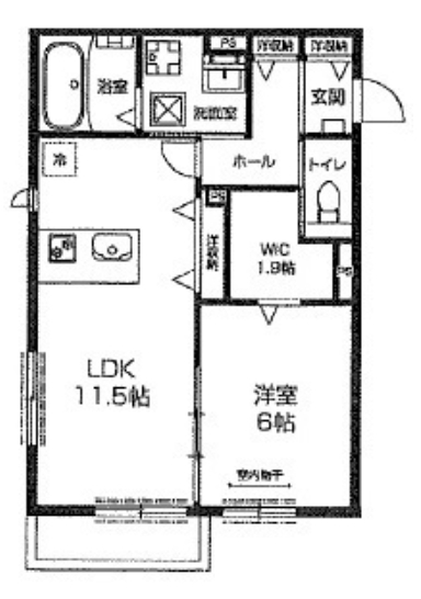 ★ラシーネ越後山弐番館の間取り