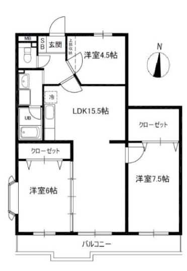 コンフォール実花の間取り