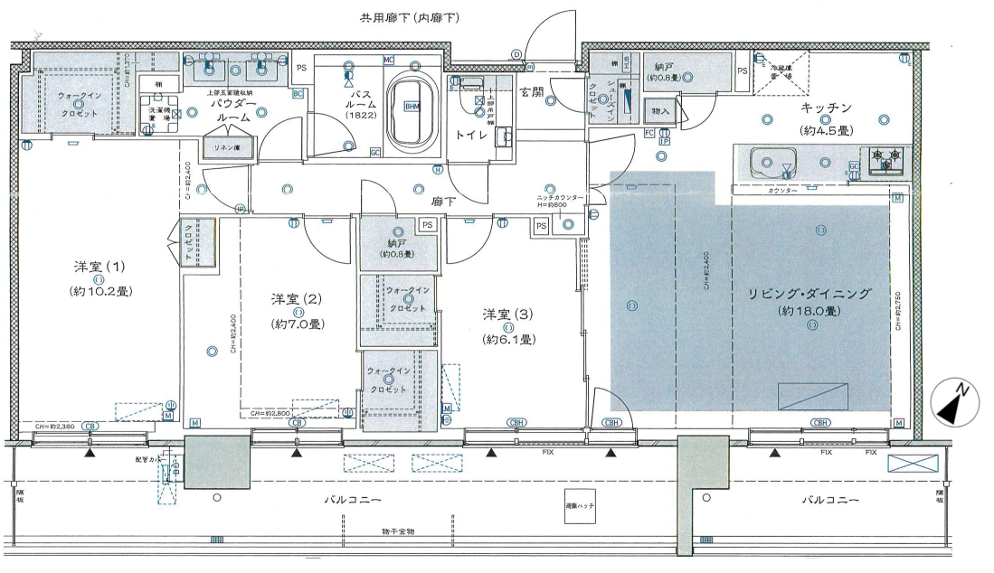 シティタワーズ東京ベイ　CENTRAL TOWERの間取り