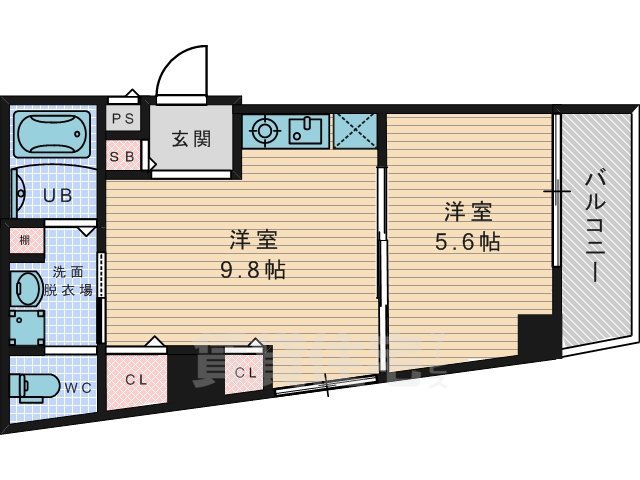 枚方市新町のマンションの間取り