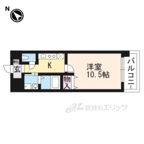 草津市野路東のマンションの間取り