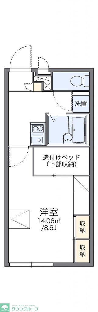 我孫子市高野山のアパートの間取り