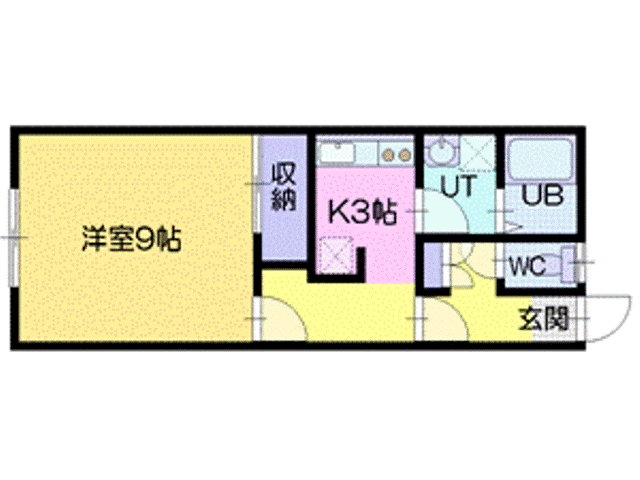 江別市高砂町のアパートの間取り