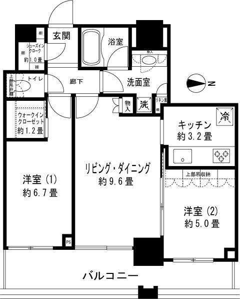 クレストタワー品川シーサイド(クレストタワーシナガワシーサイド)の間取り