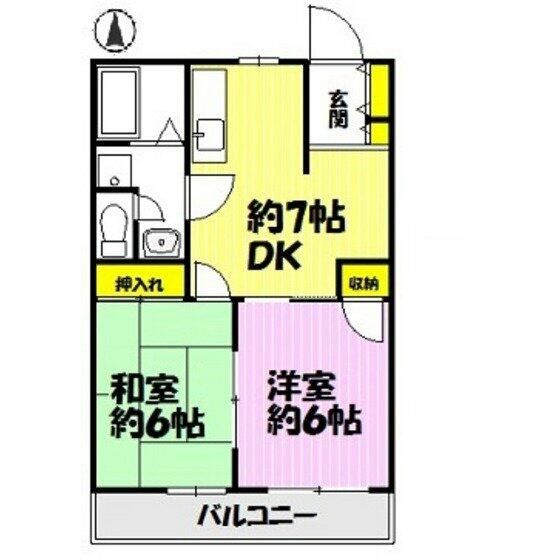 熊谷市広瀬のマンションの間取り