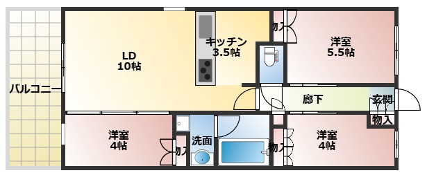 アーバンパーク淡路の間取り