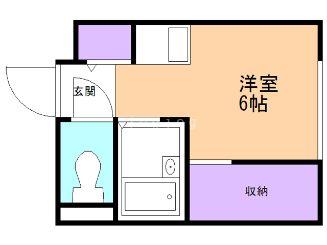 石狩市花川南五条のアパートの間取り