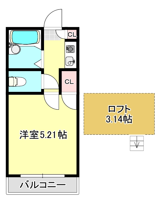 パレスシモイフクの間取り