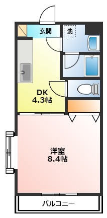 小田原市早川のマンションの間取り