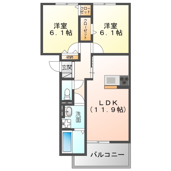 Ｋ‐Ｇｒａｎｄ相生の間取り