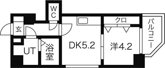 札幌市北区北二十条西のマンションの間取り