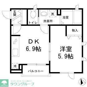 荒川区西尾久のアパートの間取り