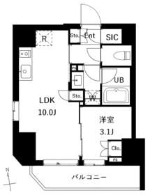 台東区小島のマンションの間取り