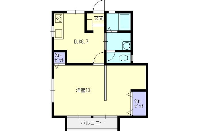 シャスタ中之島Ｄの間取り