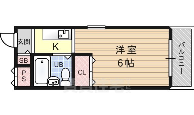 大阪市淀川区三津屋北のマンションの間取り