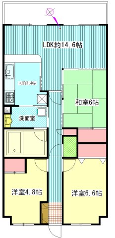 エステコート北柏4番館の間取り