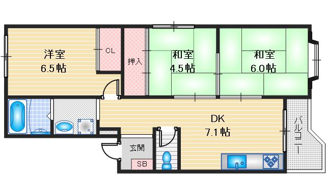 コーポスカイラークの間取り