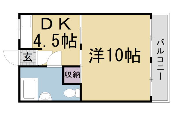 京都市伏見区竹田久保町のマンションの間取り