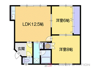 余市郡余市町大川町のアパートの間取り