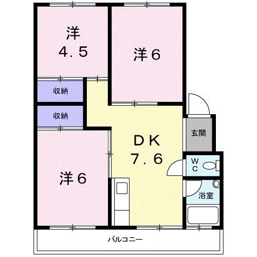 広島市安佐南区八木のマンションの間取り