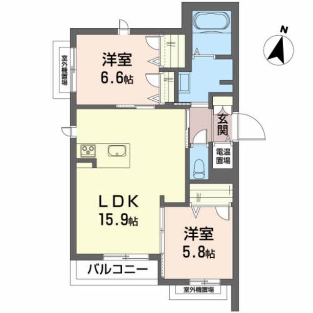 メゾンマスト名須川Ｃ棟の間取り