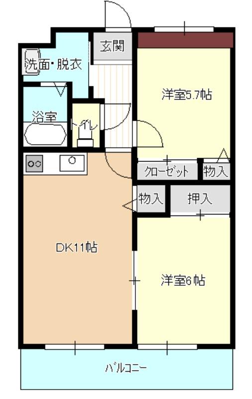 ファミール茄子IIの間取り