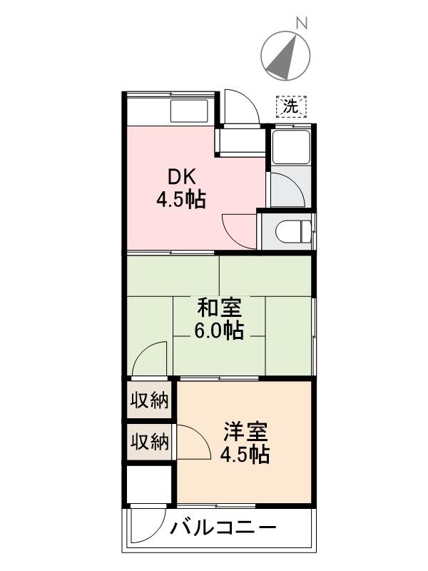 高松市三谷町のアパートの間取り