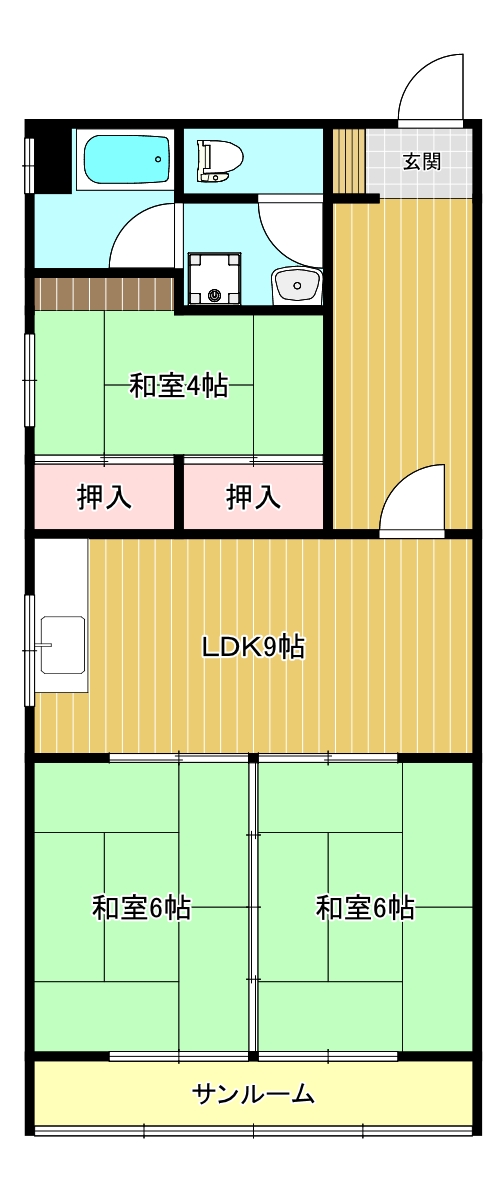 広島市中区十日市町のマンションの間取り