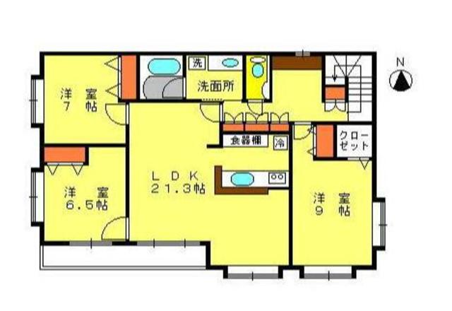 八王子市堀之内のマンションの間取り