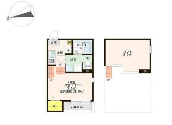 名古屋市守山区金屋のアパートの間取り