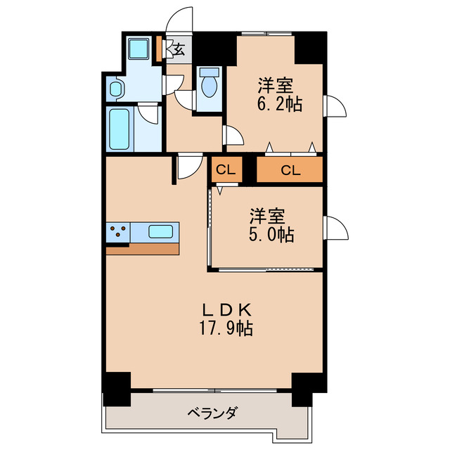 トレヴィ高岳の間取り