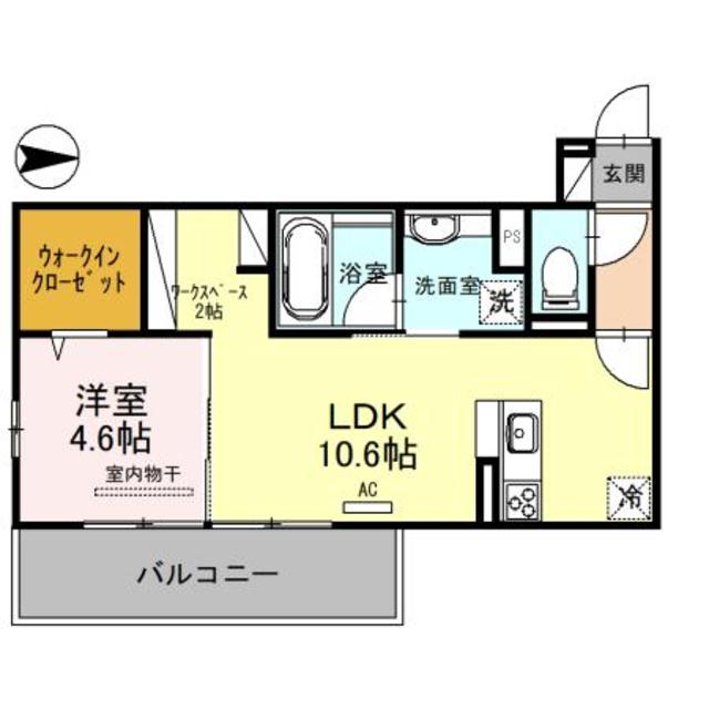 フロレゾン北花山　Bの間取り