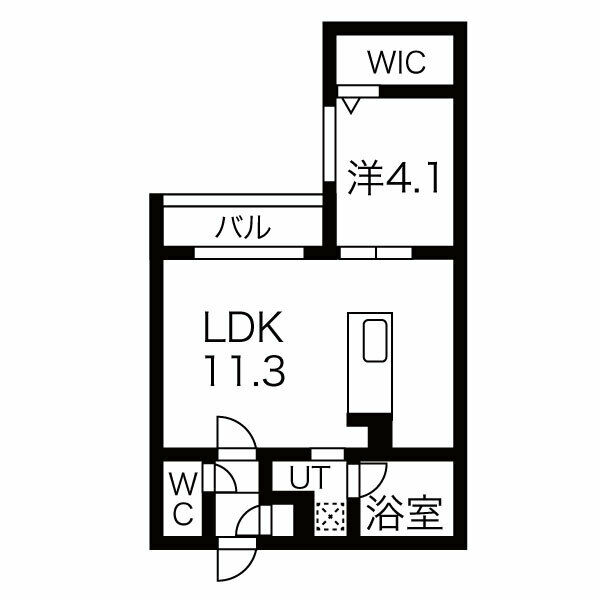 札幌市厚別区厚別中央一条のマンションの間取り