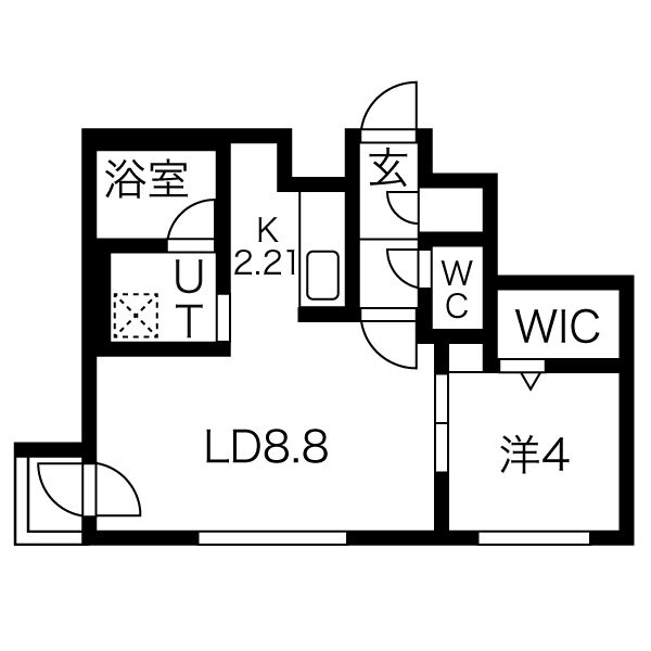 【札幌市西区二十四軒三条のマンションの間取り】