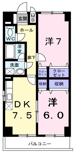 高そねマンションの間取り