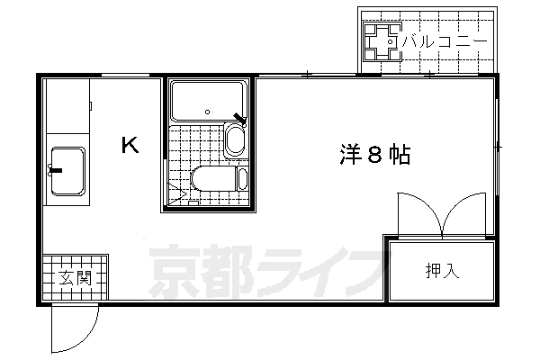 京都市下京区吉文字町のマンションの間取り