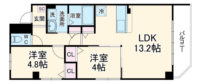 アルバス上新田の間取り