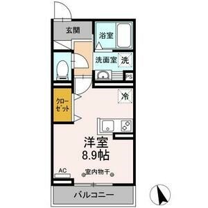 名古屋市熱田区明野町のアパートの間取り