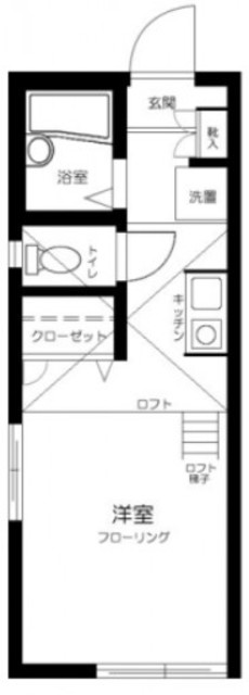 横浜市鶴見区岸谷のアパートの間取り