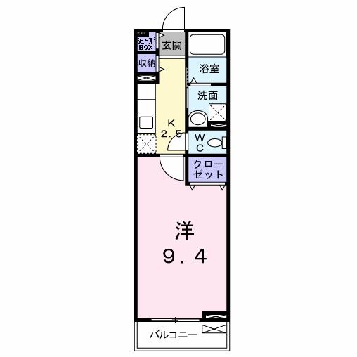 北九州市小倉北区今町のアパートの間取り