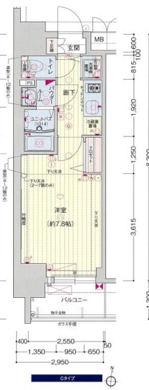 名古屋市中区丸の内のマンションの間取り