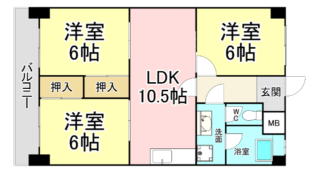 ハイツシーサイドIの間取り