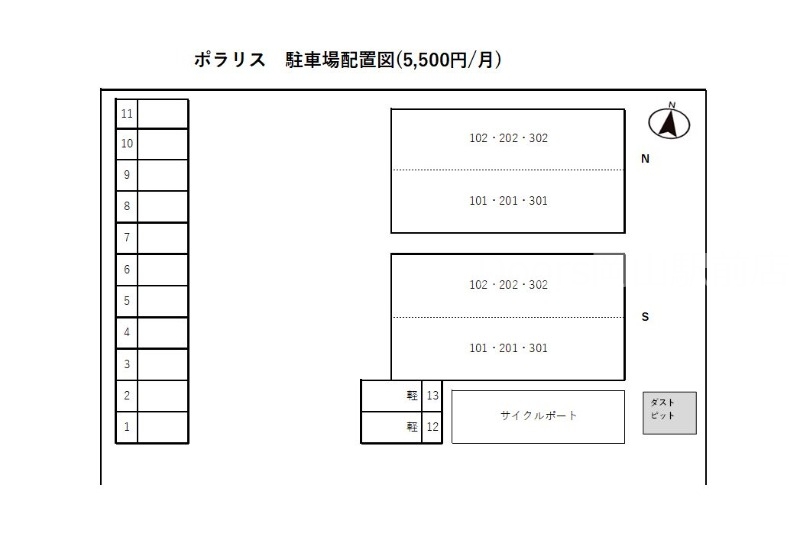 【岡山市北区横井上のアパートのその他】