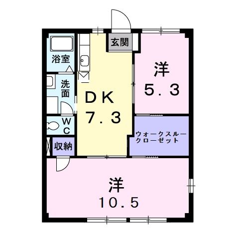 鹿嶋市大字宮津台のアパートの間取り