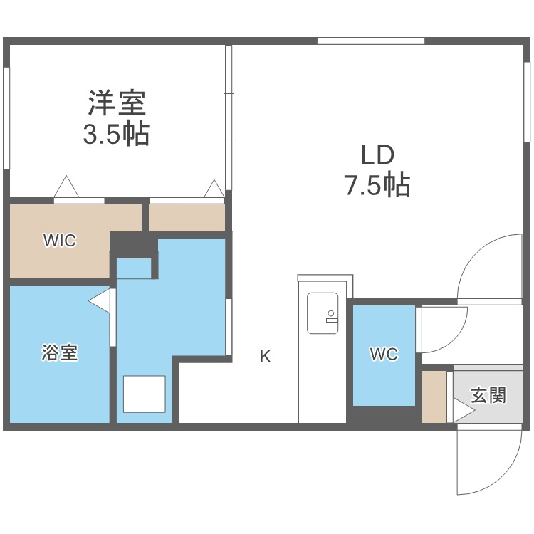 ロイヤルガーデン北６条の間取り