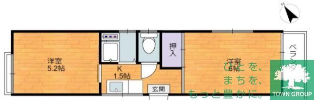 品川区小山のアパートの間取り