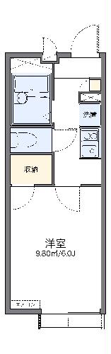 レオパレスドムス花園の間取り