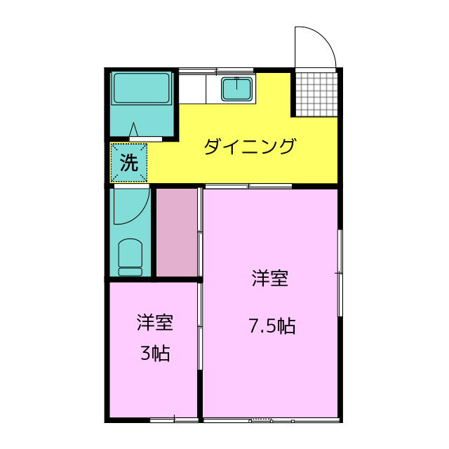 マルイチアパート（北）の間取り