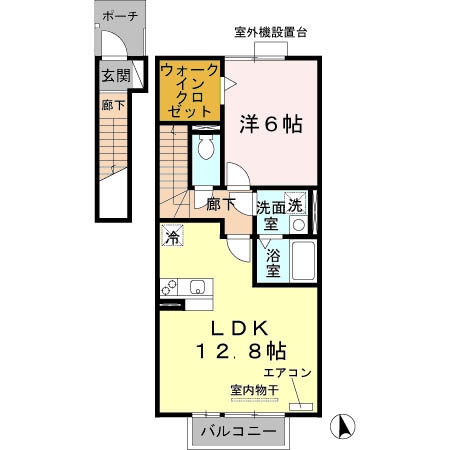 リビングタウン唐崎　Ａ棟の間取り